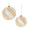 Melrose Distressed Glass Christmas Ball Ornaments - 5" (127mm) - White and Gold - 6ct